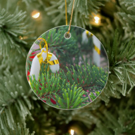 Gott nytt år julgransprydnad keramik