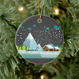 Gott nytt år julgransprydnad keramik