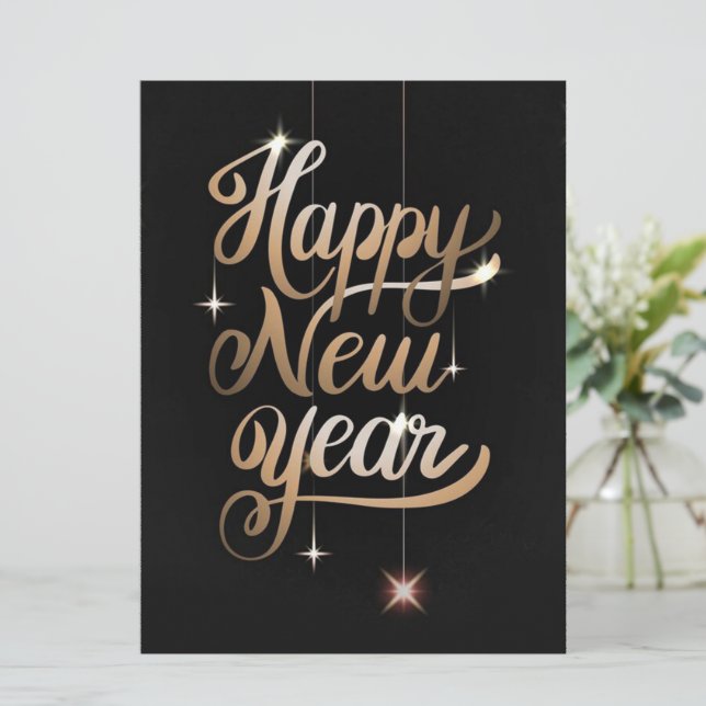 Gott nytt år  Julkort (Stående Fram)