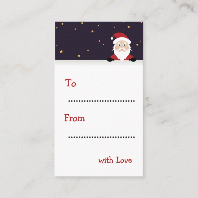 Gott nytt år Jultomten Gift märkres Visitkort (Framsida)