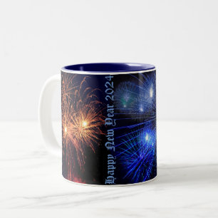Gott nytt år kaffe koppar 2024