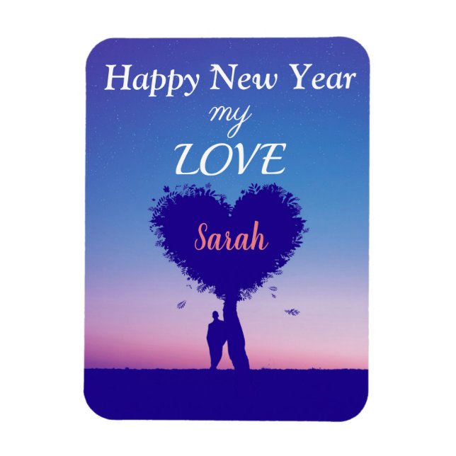 Gott nytt år kärlek magnet (Vertikal)