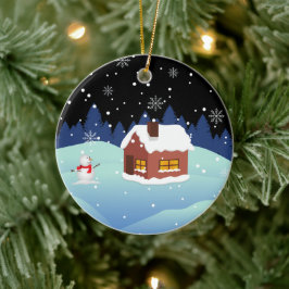 Gott nytt år keramisk prydnadsföremål julgransprydnad keramik