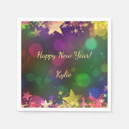 Gott nytt år konetti-stjärtservetter pappersservett