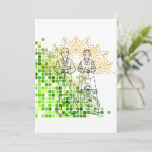 gott nytt år, koreansk traditionell kultur julkort