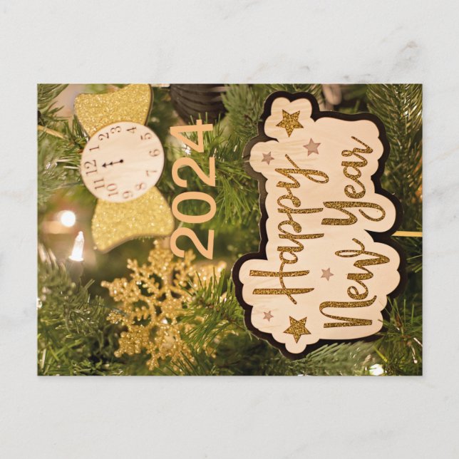 Gott nytt år-kort 2024 vykort (Framsida)