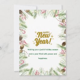 Gott nytt år-kort | Modern minimalistisk design Julkort