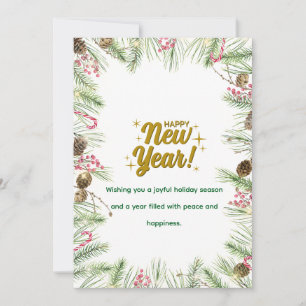 Gott nytt år-kort Modern minimalistisk design Julkort