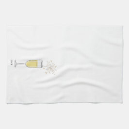 Gott nytt år Kväll Party Champagne År Kökshandduk