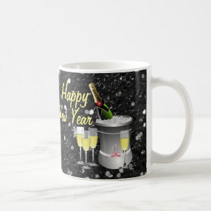 Gott nytt år kyld champagne kaffemugg