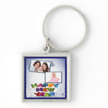 Gott nytt år Lägg till din fotonyckelkedja