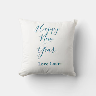 Gott nytt år lägg till namn kärlek blue minimum h kudde