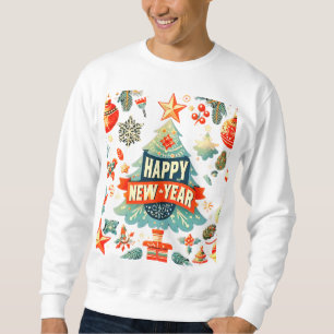 Gott nytt år lång ärmad tröja