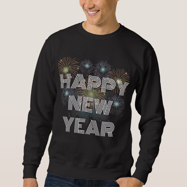gott nytt år lång ärmad tröja (Framsida)
