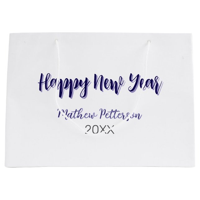 Gott nytt år lila Black add namn-år enkelt (Framsidan)