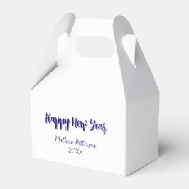 Gott nytt år lila Black add namn-år enkelt Presentaskar