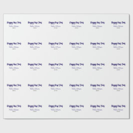 Gott nytt år lila Black add namn-år enkelt Presentpapper