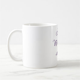 Gott nytt år lila kalligrafi enkel minimal  kaffemugg