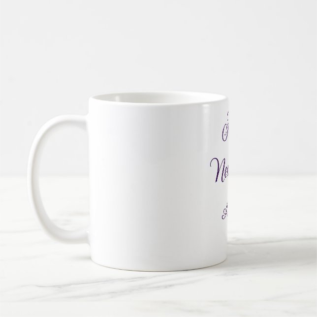 Gott nytt år lila kalligrafi enkel minimal  kaffemugg (Vänster)