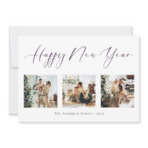 Gott nytt år Lila Multi Photo Collage