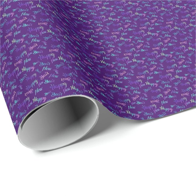 Gott nytt år (Lila) Presentpapper (Rullad Hörn)