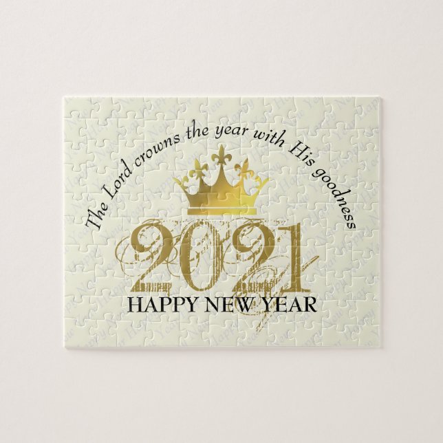 GOTT NYTT ÅR | Lord Krona under året | 2021 Pussel (Horisontell)