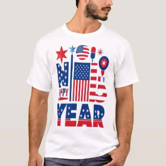 GOTT NYTT ÅR MAN S USA SHIRT T