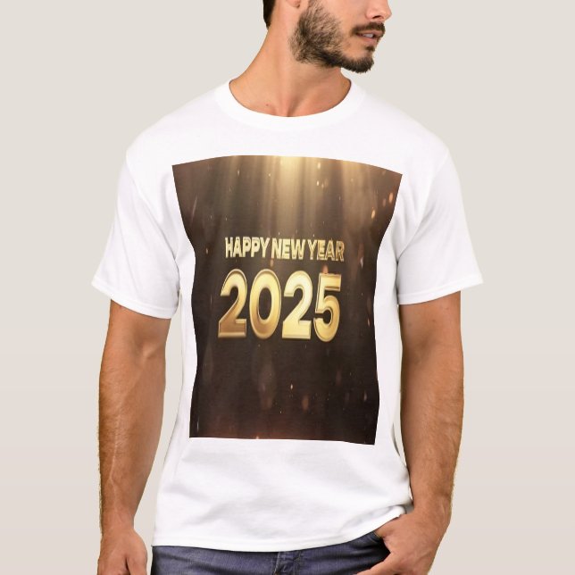 GOTT NYTT ÅR MAN'S SHIRT T (Framsida)