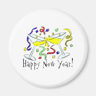 Gott nytt år Martini Glass Magnet