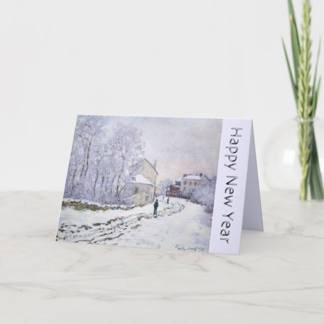 Gott nytt år med Claude Monet Greeting Card Helgkort (Framsida)