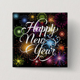 Gott nytt år med Fireworks Background-23756 Knapp