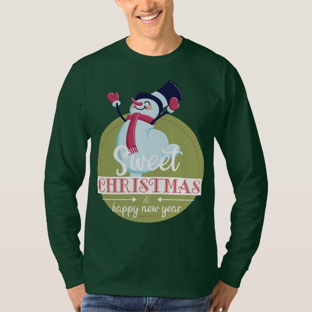 gott nytt år med jul t shirt (Framsida)
