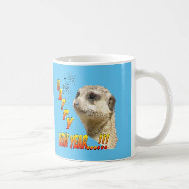 Gott nytt år Meerkat Coffee Mugg (Höger)