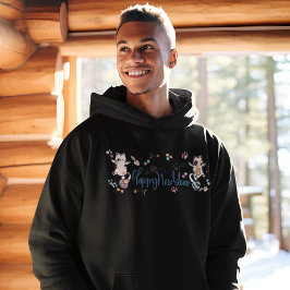 Gott nytt år mellan Kittens balanserade på ett gar Hoodie