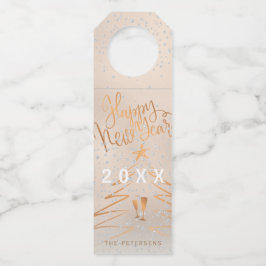 Gott nytt år metallisk koppar Ro Guld