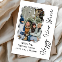 Gott Nytt År Minimalistisk Svart & Vitt Foto