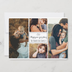 Gott nytt år Modern Family Photo Collage Review Julkort