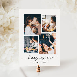 Gott nytt år | Modern fyra fotokollage Julkort