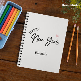 Gott nytt år Modern minimalistisk typografi vit