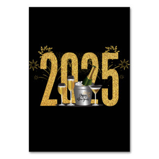 Gott nytt år - monteringskort bordsnummer