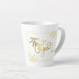 Gott nytt år Mugg, 2023 Mugg, Guld och White Mugg
