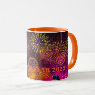 Gott nytt år Mugg 2024 orange färg