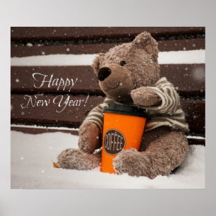 Gott nytt år. NalleBear. Poster