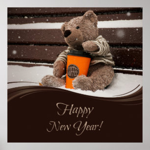 Gott nytt år. NalleBear. Poster