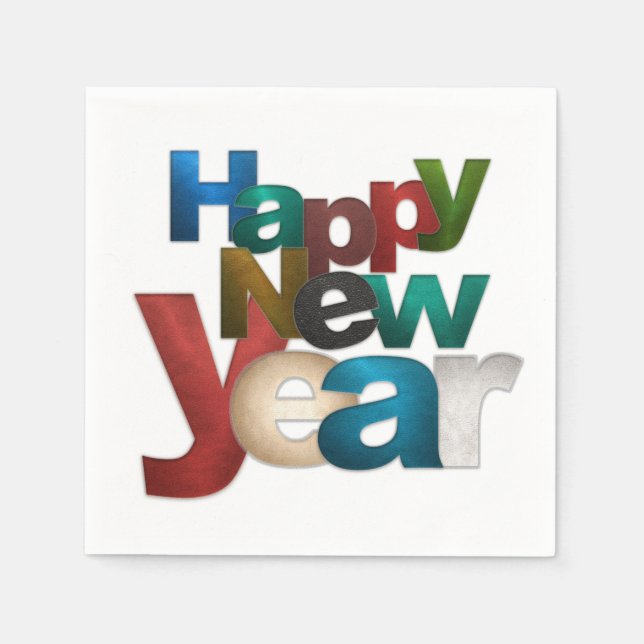 Gott nytt år Napkins Pappersservett (Framsidan)