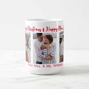 gott nytt år newlywes 3 fotokollage kaffemugg