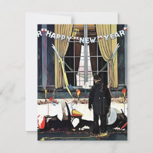 Gott nytt år - Norman Rockwell Julkort