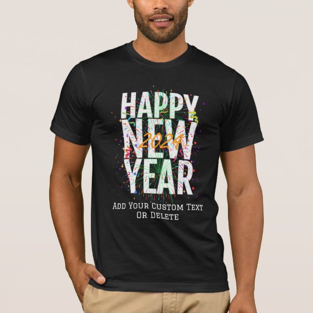 Gott nytt år Nyårsafton Party Fireworks T Shirt (Framsida)