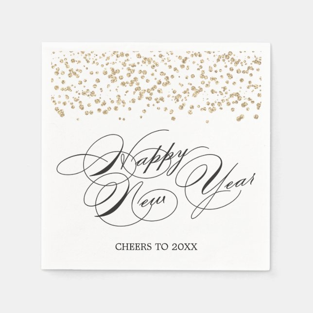 Gott nytt år - Nyårsafton Party Napkins Pappersservett (Framsidan)