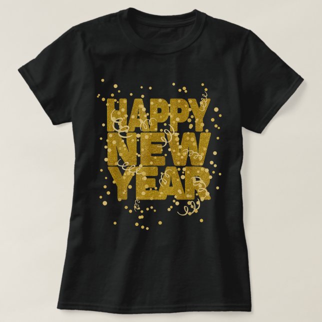 Gott nytt år NYE Party - Nyårsafton Con T Shirt (Design framsida)